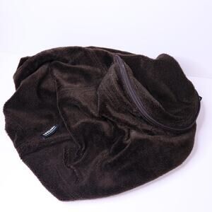 LOVESAC Squattoman Cover Beaver Phur Fleece Dark Brown